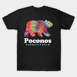 Poconos Pennsylvania Bear Tie Dye T-Shirt